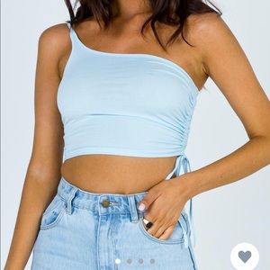 Tik Tok Viral Prinsess Polly Blue Athens Top NWOT